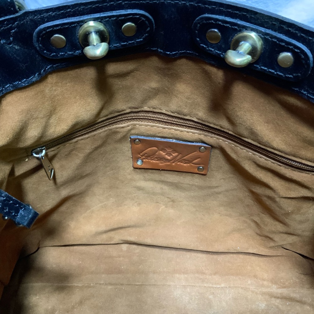 Patricia Nash Tiger Stripe Leather Tote - Picture 10 of 11